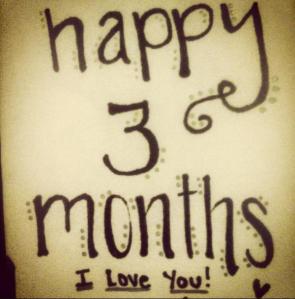Happy 3 Months note